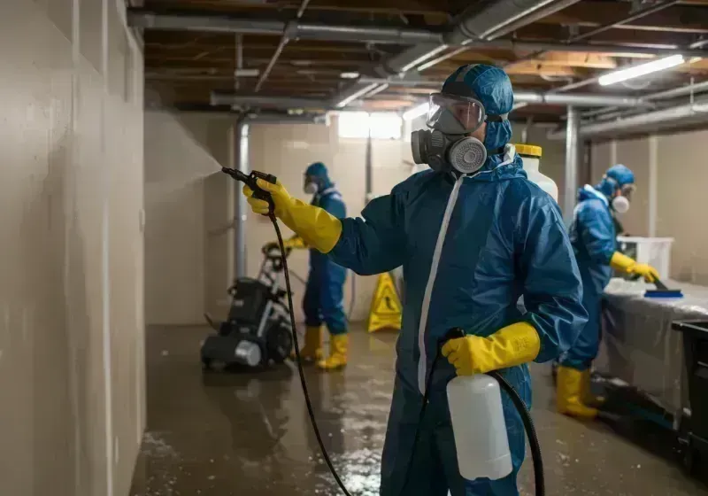 Basement Sanitization and Antimicrobial Treatment process in Cascade, ID