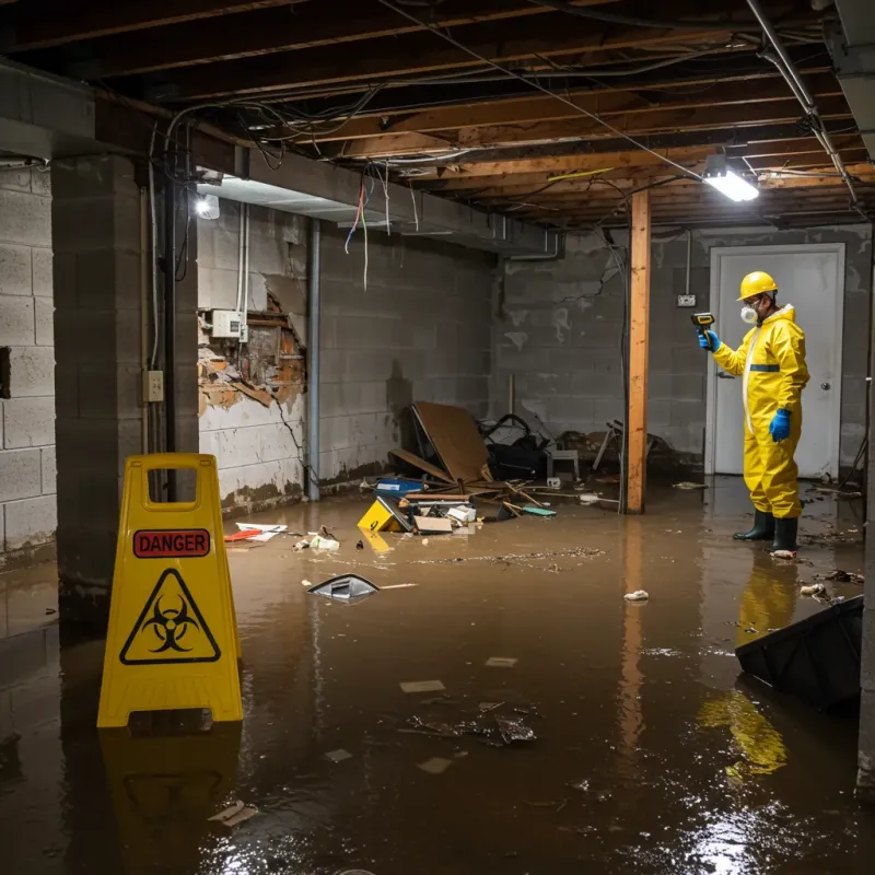 Flooded Basement Electrical Hazard in Cascade, ID Property