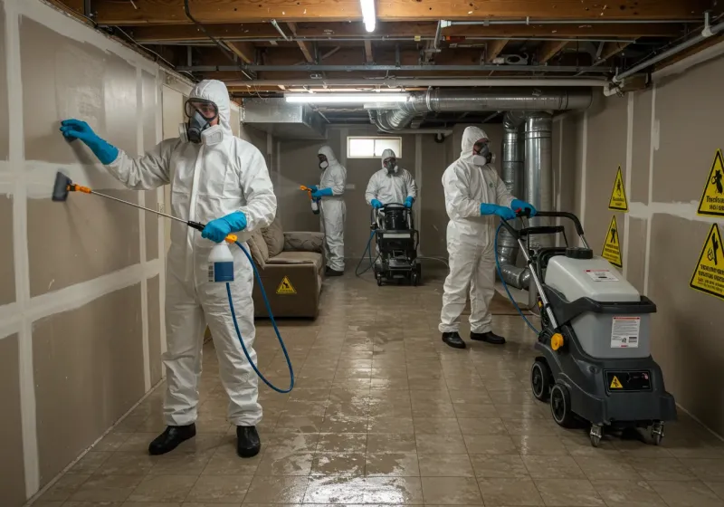 Basement Moisture Removal and Structural Drying process in Cascade, ID